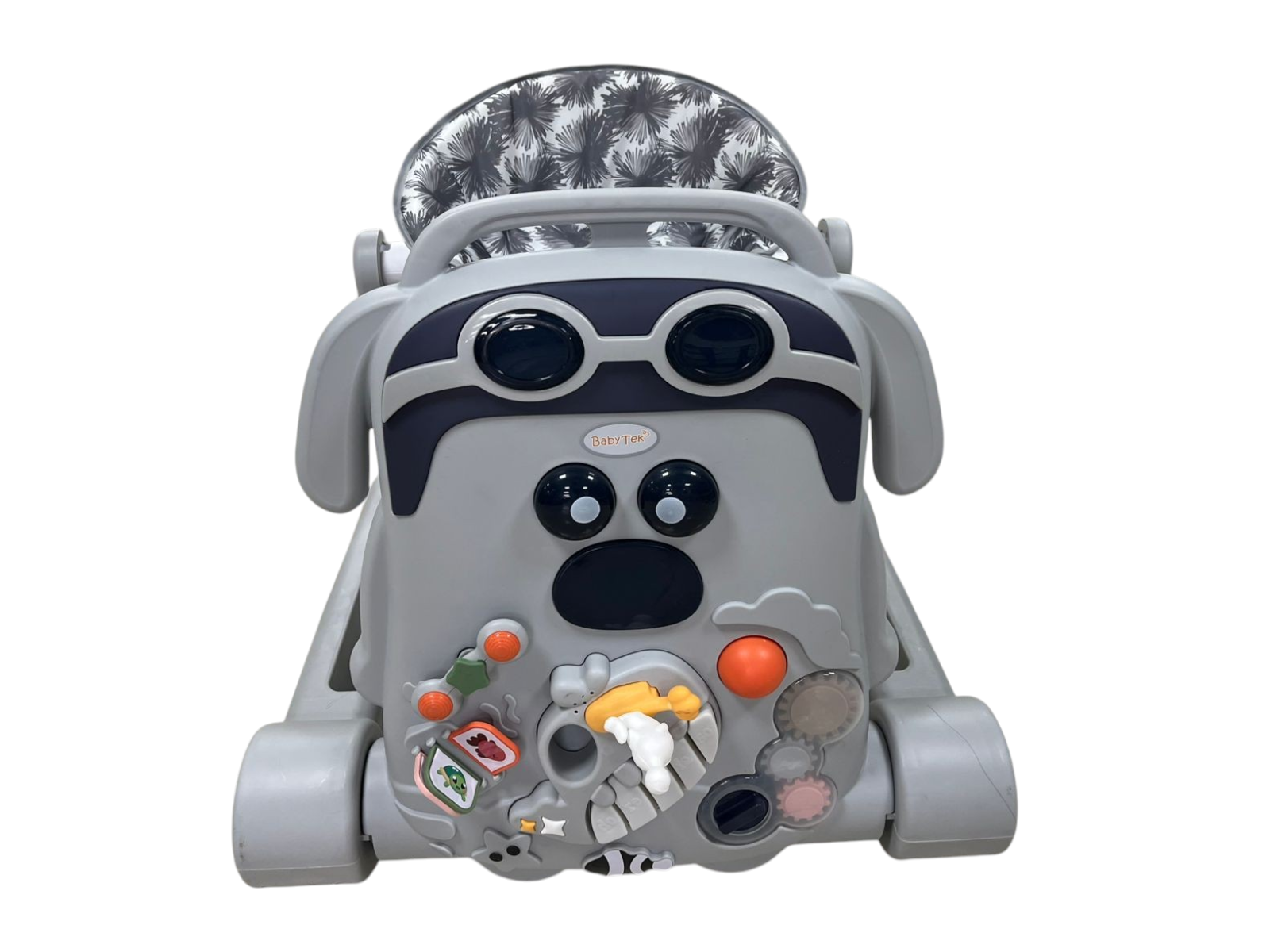 ANDADERA Y CAMINADORA 2 EN 1 PERRITO COLOR GRIS MUSICAL MODELO TEK 7076H