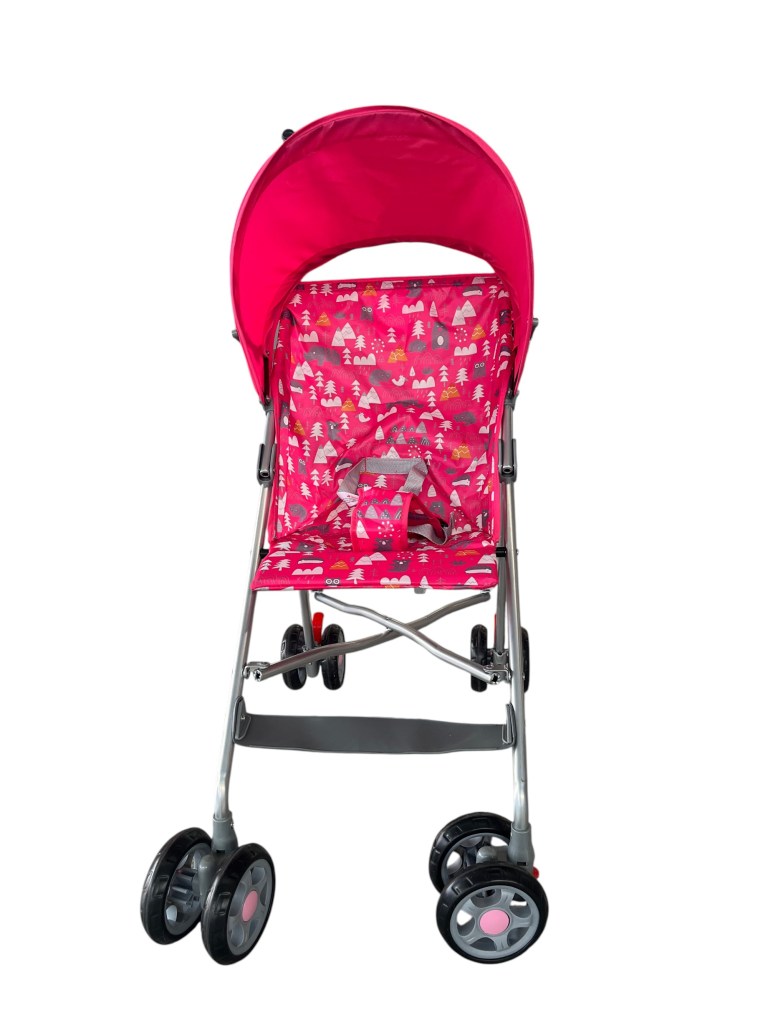 CARRIOLA TIPO BASTON COLOR ROSA MODELO 501B
